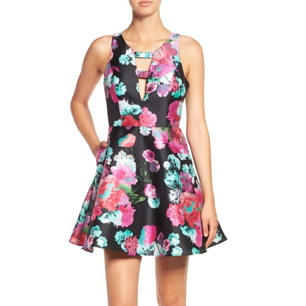 Floral Print Fit & Flare Dress